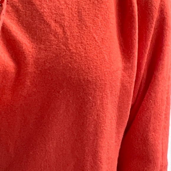 Neiman Marcus Neon Orange 100% Cashmere Long Sleeves High Low Sweater - Picture 11 of 12